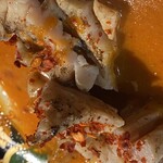 南九州畜産卸売市場 なんちく - 上ミノ炭火焼き(韓国酢味噌)