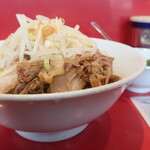 ラーメン二郎 - 汁なし半分＋青ネギ崩