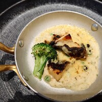 傳火 鉄板焼 - 鮑のグラタン