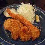薩摩 茶美豚 とんかつ 花 - ヒレ＆海鮮ふらい盛り合せ
