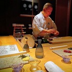 鮨 梵 - 大将のパフォーマンスも素晴らしい