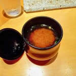 鮨 梵 - 甘えびの頭の味噌汁