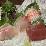 居酒屋 大将 - 刺身五点盛り合わせ