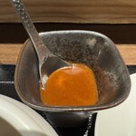 銀座ちとせ - 甘エビのビスク　ブリオッシュと一緒に