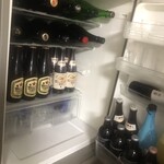 そば処 あんどう - 2階個室の冷蔵庫内