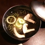 和 あすか - 松茸、卵豆腐、蓴菜の澄まし汁