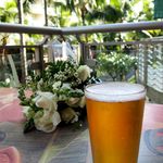 Cheeseburger - テラスで一杯