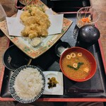 ミ세다니 다이코쿠야 쓰시 오오사토점 - 신죽과 조개 관자 튀김 정식