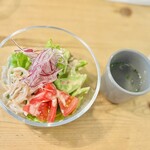 小川カフェ - ランチセット  サラダとスープ