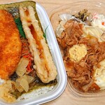 ほっともっと - 新・のり弁当 ＋ しょうが焼き(おかずのみ)