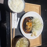 黒部トンテキ八角 - トンバーグ定食　ご飯中盛り