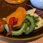 Bocca burger - 島野菜の素揚げ