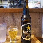 麺処 にぼし香 - サッポロ黒ラベル(小瓶) 550円