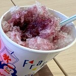 棟方屋 - かき氷 グレープ　300円　氷はガリガリタイプ