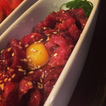 Yakiniku Ari Gyuu - ユッケ♡新鮮な生肉は全く臭みなく、厚切りなので食べ応えあり♡