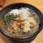 石臼挽手打 そばの音 - 小エビ天冷蕎麦