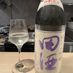焼鳥 町子 - 田酒 純米大吟醸 四割五分 古城錦