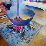 東の里 百円食堂 - 本格的な豚汁。マタギ？