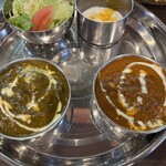 タージマハル 茂原店 - ワグワラチキン(左)＆ダール(右)