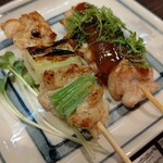 照の家 - ねぎま（塩）、しそ巻き