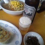 いけまつ - 餃子にはやはりビールですね