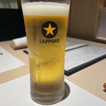 鮨 起承転結 - ビールで乾杯です