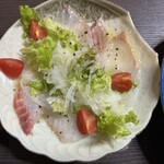 漁師直営 地魚料理 観音丸 - ☆真鯛とスズキのカルパッチョ✨
