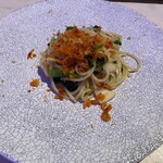 バーアンドダイニング トレント - ◎（４）桜エビと菜の花のペペロンチーノ　