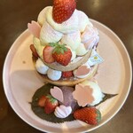 カフェ アクイーユ - 2023年3〜4月　桜とマスカルポーネのパンケーキ
