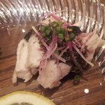 私厨房 勇 - 前菜1：蒸し鶏の黒胡麻ソース