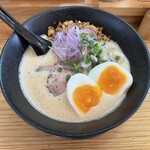 鶏泡そば 草戸ベース - 濃厚トンチキラーメン、クーポンで味玉
