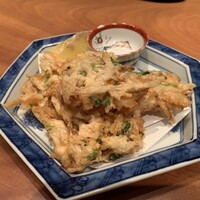 味工房まんま 別館 - 富山白エビと新生姜のかきあげ