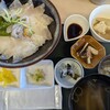 海の駅とまり 元気海 - 湯梨浜ひらめ元気丼　例によって既に食べてます