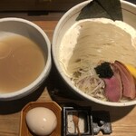 鴨出汁中華蕎麦 麺屋yoshiki - クリーム昆布水と貝出汁細つけ麺（塩）