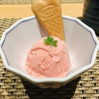 鮨なが - あまおうのアイス