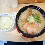 麺屋 えぐち - 味玉背脂そば・ライス(小)