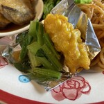 親爺のライスハウス - ランチセット（小松菜のお浸し＆揚げコーン）