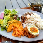 296730032 - 欧風カレーと牛蒡のキーマカレー