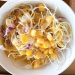 イカ恋食堂 ごはん亭 - 山形名物ゲソ天恋定食のサラダ