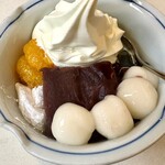 みはし 上野本店 - クリームあんみつ。