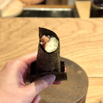 すし処 ひさ田 - ◯ 中トロ 浅葱 いぶりがっこの手巻き