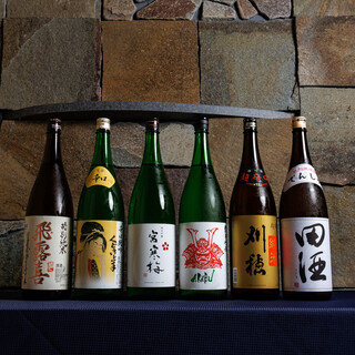 東北の銘柄をはじめ、日本酒が充実。プレミア焼酎もございます