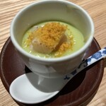 吉祥じ 和こん - 春キャベツのスリ流しと炙りホタテ　春の味覚その2