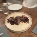 清澄白河 フジマル醸造所 - 炙り鯖とローストビーツ