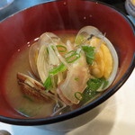 鮨 福原 - 【再訪8】あさりの味噌汁が美味でした！