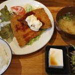 ごはんや長助 - あじフライ定食