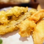 蕎麦いまゐ - とり天、なす天