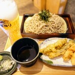 蕎麦いまゐ - 生小、大ざるそば、なす天、とり天