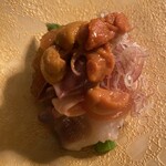 和食 板垣 - 雲丹　北寄貝　グリーンあすぱら