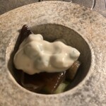 和食 板垣 - 新牛蒡　木耳　グリーンピース